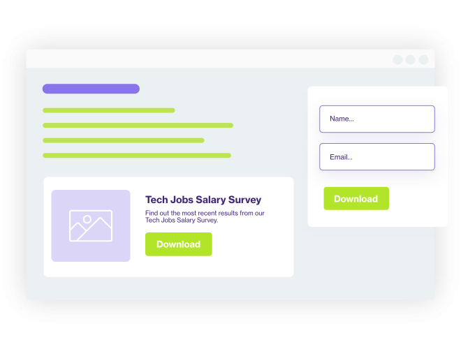 Recruitment website offering downloadable candidate resources