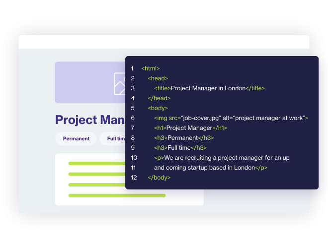 SEO-optimised recruitment website code and design