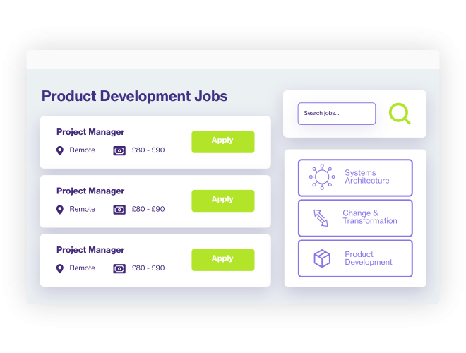 Structured job category pages for recruitment websites