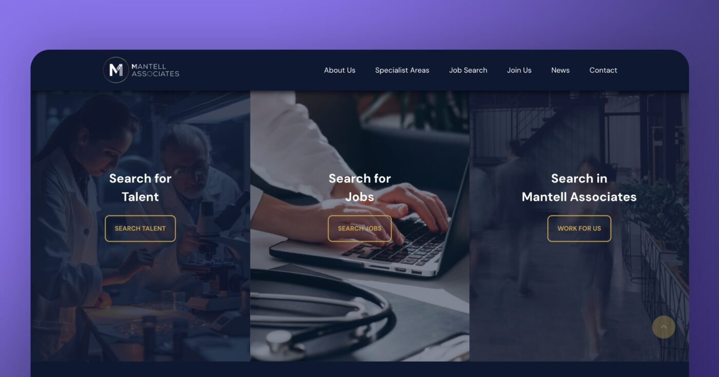 Mantell Associates' new recruitment website