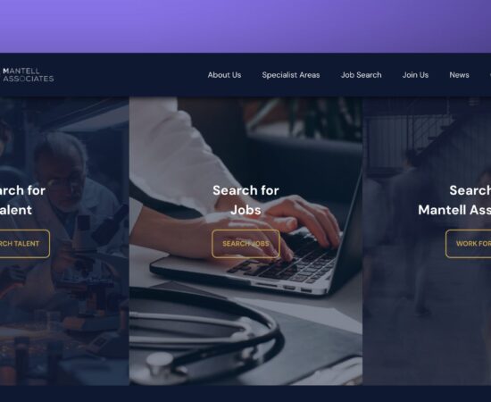 A bold new look for Mantell Associates' new recruitment website