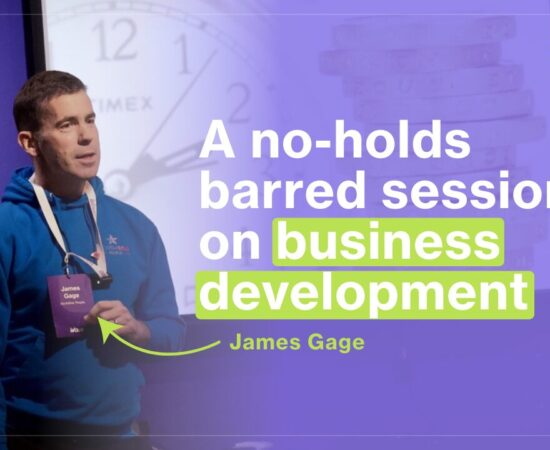 A no-holds-barred session on business development | James Gage @ Talent Matters London