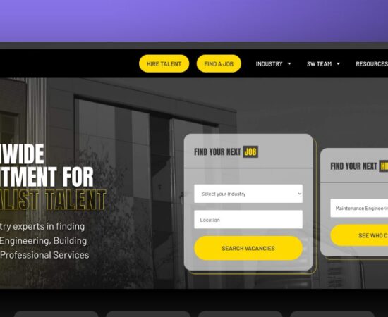 Stirling Warrington: a vibrant, scroll-led experience built to showcase multi-sector recruitment expertise